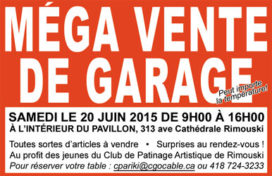 Poster Vente de garage CPAR